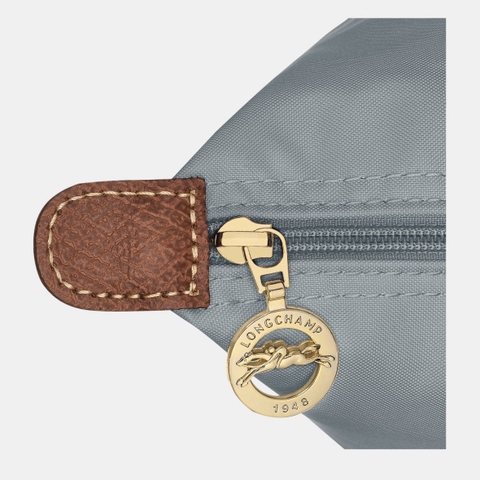 CHÍNH HÃNG - LARGE SIZE - TÚI LONGCHAMP LE PLIAGE GREEN L TOTE BAG - STEEL - Túi xách màu xanh xám, xanh lam