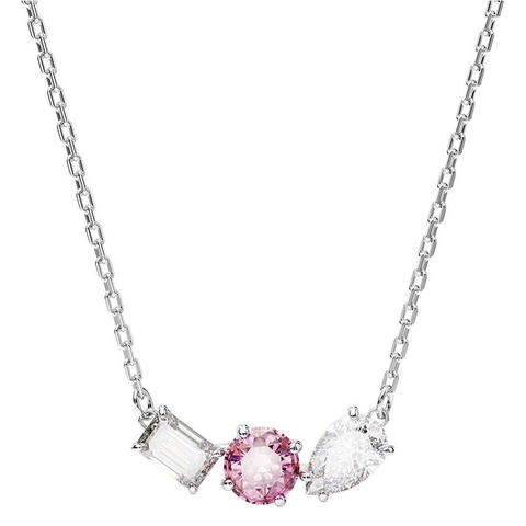 SWAROVSKI Mesmera pendant (Mixed cuts, Pink, Rhodium plated) - Dây cổ, dây chuyền SWAROVSKI - JEWELRY NECKLACE