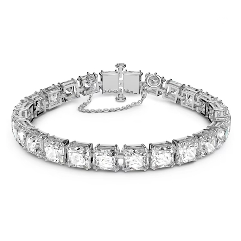 SWAROVSKI Millenia bracelet (Square cut, Small, White, Rhodium plated) - Vòng/lắc tay pha lê cắt vuông - SWAROVSKI - JEWELRY