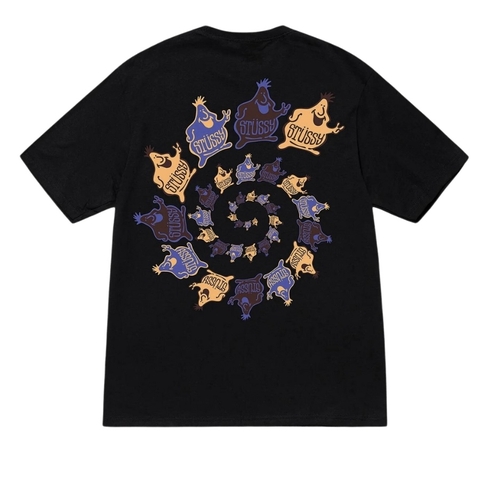 ÁO STUSSY MR.BLOB SPIRAL BLACK TEE T-SHIRT