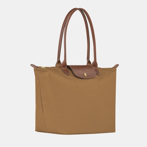LARGE SIZE - TÚI LONGCHAMP LE PLIAGE GREEN L TOTE BAG - FAWN - Túi xách màu xám nâu vàng