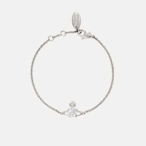 CHÍNH HÃNG - VIVIENNE WESTWOOD Reina Bracelet - Vòng, lắc tay pha lê trắng - JEWELRY