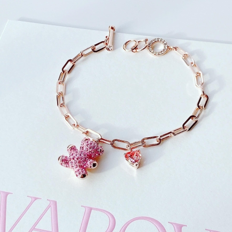 SWAROVSKI Teddy bracelet (Bear, Pink, Rose gold-tone plated) - Vòng/lắc tay SWAROVSKI - JEWELRY