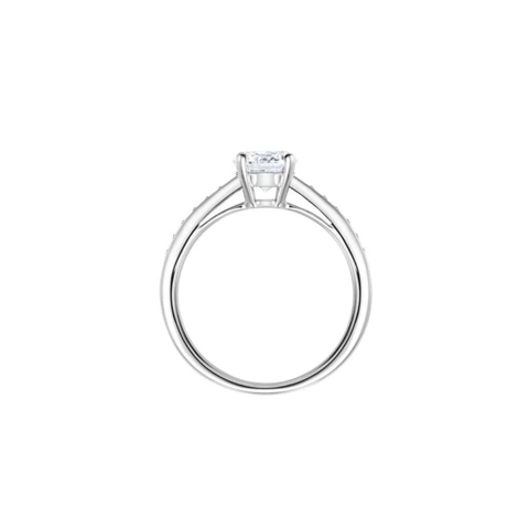 SWAROVSKI Attract Ring (Round, White, Rhodium plated) - RINGS - Nhẫn tròn, pha lê trắng - JEWELRY