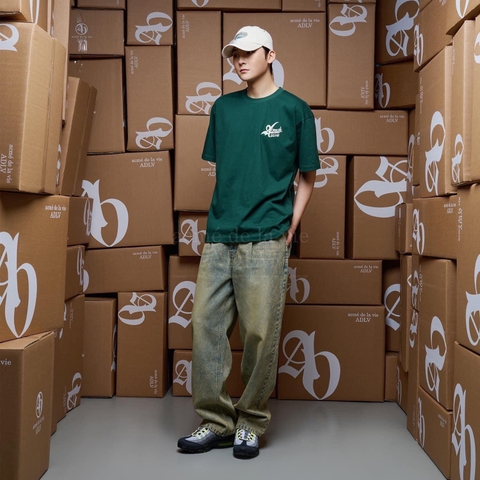 ÁO ADLV BIG LOGO 2 PRINTING SHORT SLEEVE T-SHIRT GREEN