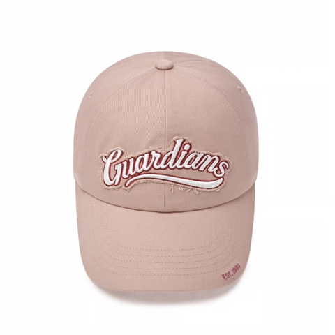 MLB Varsity Vintage Cultive Damage Unstructured Ball Cap C Cleverland Guardiants PEACH - Mũ lưỡi trai, nón kết màu hồng đào
