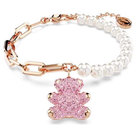 SWAROVSKI Teddy bracelet (Bear, Pink, Rose gold-tone plated) - Vòng/lắc tay SWAROVSKI - JEWELRY