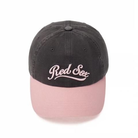 Mũ MLB Varsity Vintage Cultive Color Scheme Unstructured Ball Cap Red Sox Pink, Charcoal - Mũ lưỡi trai, nón kết phối màu hồng, than chì