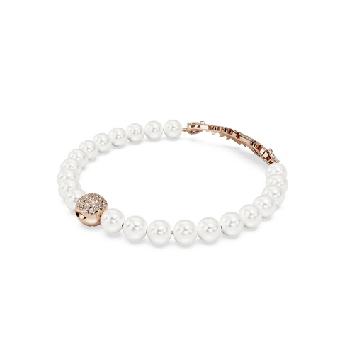 SWAROVSKI Nice bracelet (Feather, White, Rose gold-tone plated) - Vòng/lắc tay ngọc trai pha lê, lông vũ - SWAROVSKI - JEWELRY
