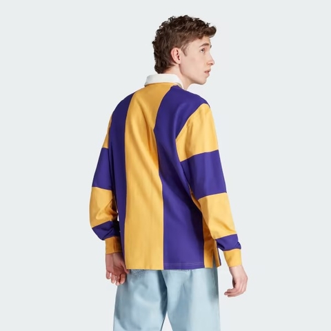 ÁO ADIDAS POLO LONG SLEEVE / SWEATSHIRT - PURPLE YELLOW - ÁO CÓ CỔ TAY DÀI SỌC TÍM VÀNG