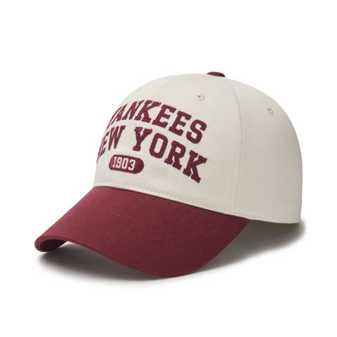 Mũ MLB Lettering color scheme unstructured ball cap New York Yankees - Mũ lưỡi trai, nón kết phối màu đỏ