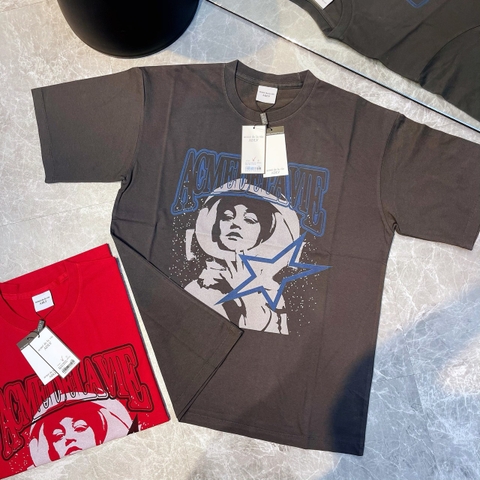 ÁO ADLV AE LOGO ASTRONAUT ARTWORK SHORT SLEEVE T-SHIRT CHARCOAL - ÁO THUN MÀU CHÌ PHI HÀNH GIA