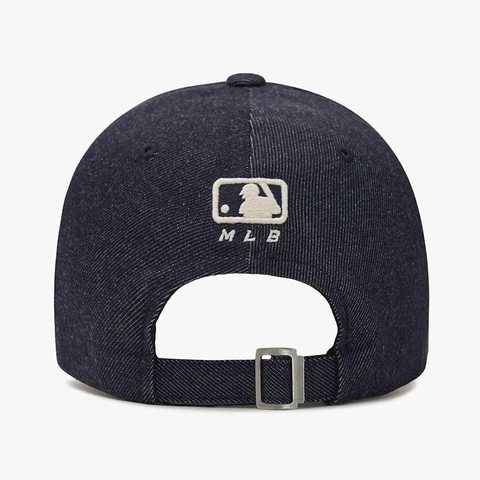 Mũ MLB Adjustable Soft Top Baseball Cap New York Yankees Denim - Mũ lưỡi trai, nón kết màu denim xanh đậm