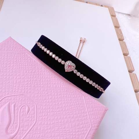 SWAROVSKI One bracelet (Heart, Pink, Rose gold-tone plated) - Vòng/lắc tay pha lê, hình tim hồng - SWAROVSKI - JEWELRY