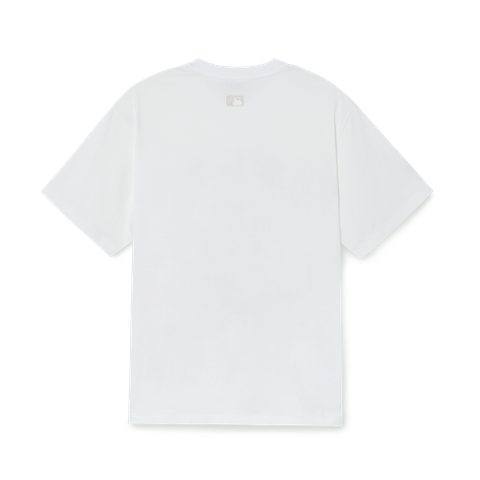 ÁO THUN MLB VARSITY OVERFIT SHORT SLEEVE T-SHIRT CLEVELAND GUARDIANS 3ATSV0233-45WHS MÀU TRẮNG