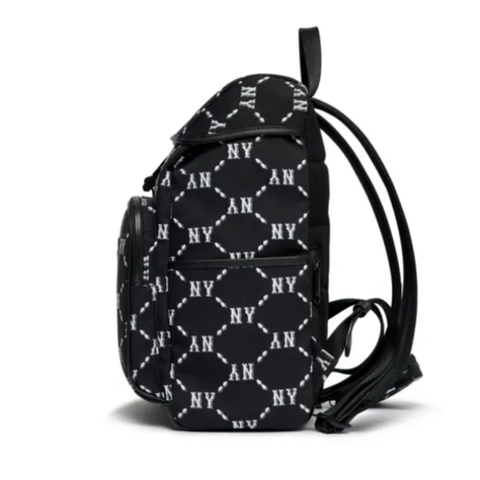 MLB Monogram Diamond Jacquard New York Yankees Black Backpack - Balo, cặp màu đen