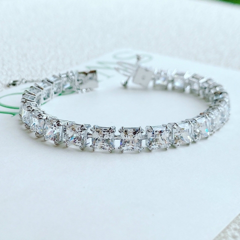 SWAROVSKI Millenia bracelet (Square cut, Small, White, Rhodium plated) - Vòng/lắc tay pha lê cắt vuông - SWAROVSKI - JEWELRY