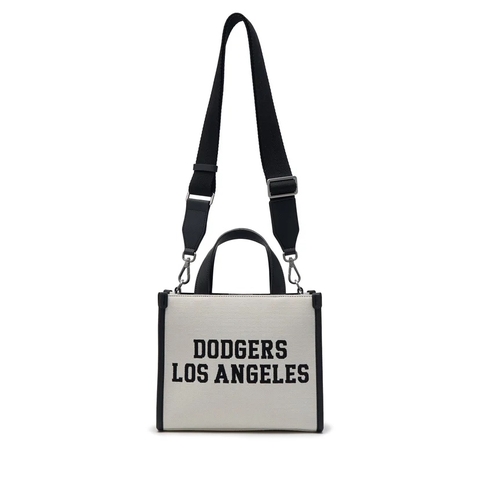 TÚI MLB Varsity Jacquard Small Tote Bag LA Dodgers WHITE