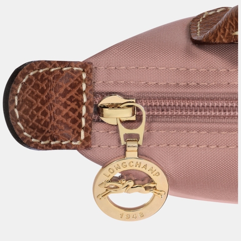 CHÍNH HÃNG - MINI SIZE - TÚI LONGCHAMP LE PLIAGE ORIGINAL POUCH WITH HANDLE - PINK TEA - Túi xách màu hồng trà, hồng nude sữa