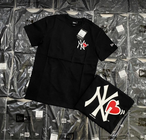 ÁO NEW ERA VALENTINE COUPLE HEART NEYYAN T-SHIRT BLACK
