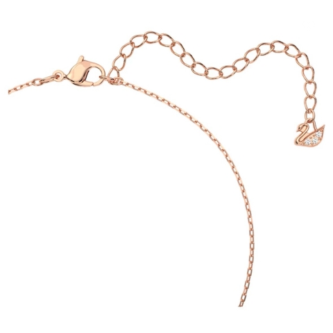 SWAROVSKI Una necklace (Clover, Pink, Rose gold-tone plated) - Dây cổ, dây chuyền pha lê hồng - JEWELRY NECKLACE