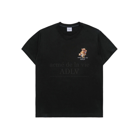 ÁO ADLV BEACH BEAR SHORT SLEEVE T-SHIRT BLACK - Áo thun cổ tròn tay lỡ màu đen