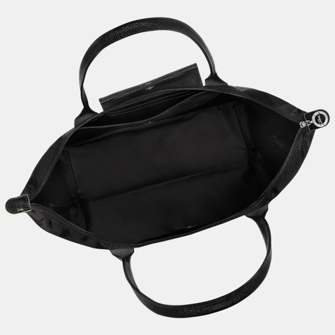 LARGE SIZE - TÚI LONGCHAMP LE PLIAGE NOIR GREEN L TOTE BAG - BLACK - Túi xách màu đen, quai nắp đen