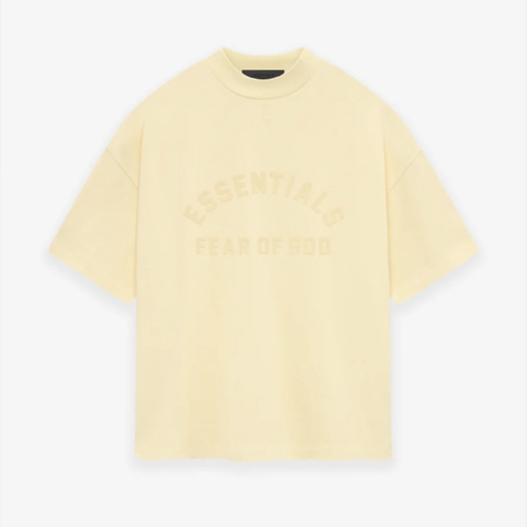 ÁO ESSENTIALS FEAR OF GOD HEAVY CREWNECK TEE YELLOW