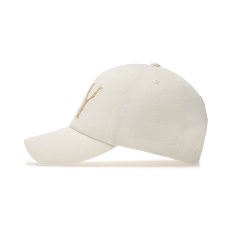 Mũ MLB Basic Coopers Washed Unstructured Ball Cap New York Yankees IVORY - Mũ lưỡi trai, nón kết màu kem