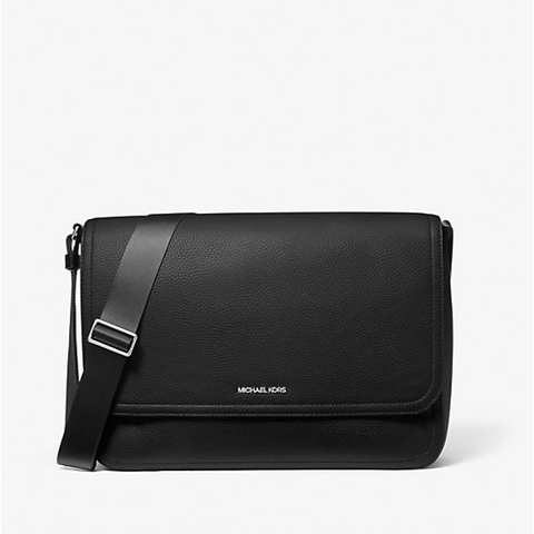 Túi Michael Kors MK Cooper Leather Messenger Black Bag - Túi nam đeo chéo, màu đen
