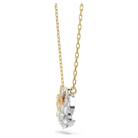 SWAROVSKI Swan pendant (White, Gold-tone plated) - Dây cổ, chuyền thiên nga cặp đôi, đính pha lê - JEWELRY NECKLACE
