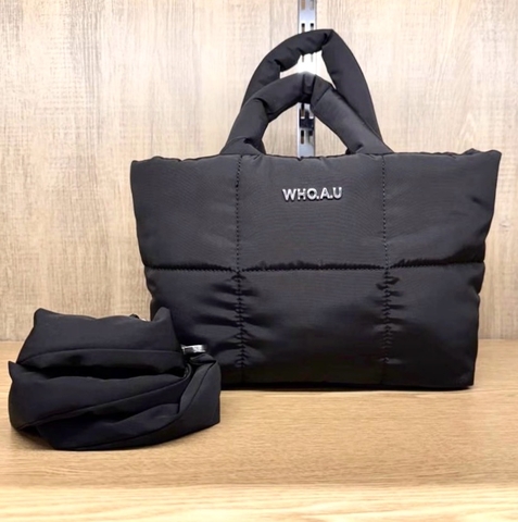 TÚI WHOAU BLACK BAG - TÚI XÁCH PHAO MÀU ĐEN
