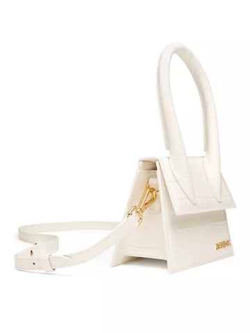 Túi Jacquemus Chiquito Moyen Croc IVORY(size 18cm)