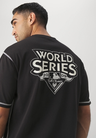 Áo New Era LA Dodgers World Series Oversized T-Shirt BLACK Đen