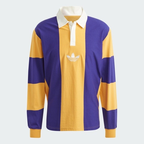 ÁO ADIDAS POLO LONG SLEEVE / SWEATSHIRT - PURPLE YELLOW - ÁO CÓ CỔ TAY DÀI SỌC TÍM VÀNG