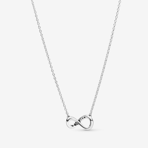PANDORA Sparkling Infinity Collier necklace (Sterling, White Zirconia) - Dây cổ, chuyền bạc 925, đá CZ trắng, hình vô cực - JEWELRY NECKLACE