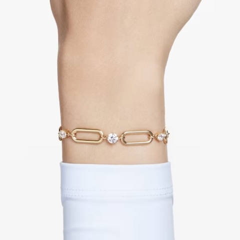 SWAROVSKI Constella bracelet (White, Gold-tone plated) - Vòng/lắc tay nối pha lê trắng - JEWELRY