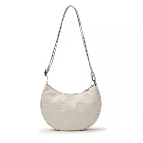 Túi MLB Classic Monogram New Emboss Cross Bag B Boston Cream - Túi xách, đeo chéo màu trắng kem