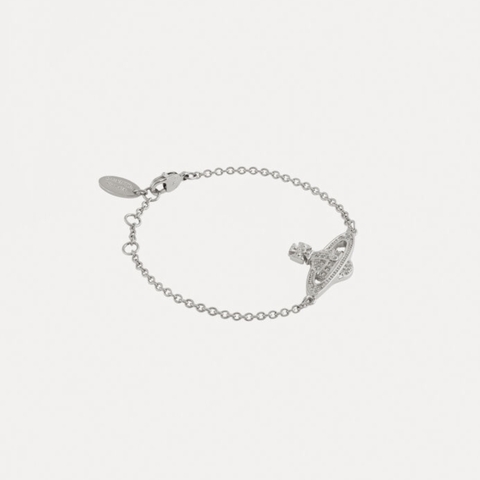 VIVIENNE WESTWOOD Mini Bas Relief Chain Bracelet - Vòng/lắc tay hình quả cầu, phối đá CZ - JEWELRY BRACELETS