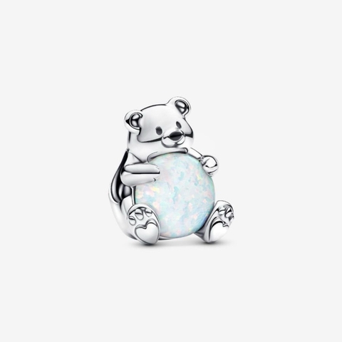 PANDORA Polar Bear Charm (Sterling silver, lab-created opal) - Hạt trang trí vòng tay hình gấu bắc cực ôm đá opal nhân tạo, bạc 925
(chỉ gồm hạt Charm - không gồm vòng tay).