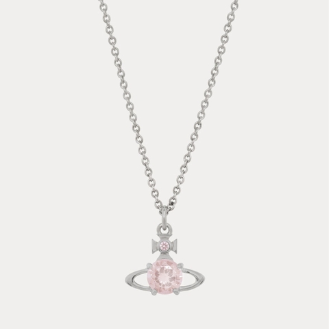 CHÍNH HÃNG - VIVIENNE WESTWOOD Reina Pendant Necklace - Dây cổ/chuyền, đá pha lê màu hồng nhạt - Jewelry