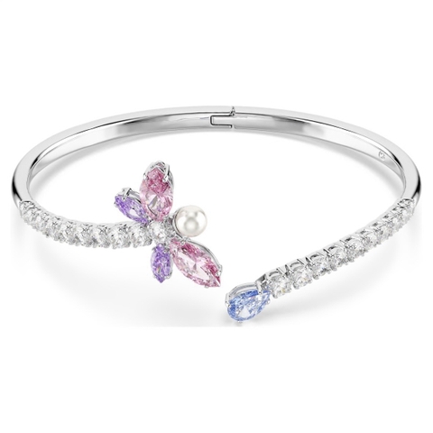 CHÍNH HÃNG - SWAROVSKI x Ariana bangle (Capsule, Dragonfly, Multicolored, Rhodium plated) - Vòng, lắc tay, pha lê cánh chuồn chuồn - JEWELRY BRACELET