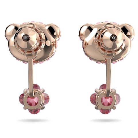 SWAROVSKI Teddy earring jackets (Bear, Pink, Rose gold-tone plated) - Khuyên tai gấu hồng - SWAROVSKI - JEWELRY