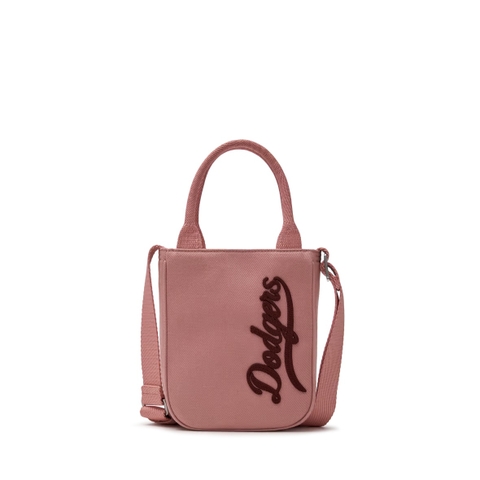 Túi MLB Varsity Cursive Denim Mini Cross Bag LA Dodgers Pink - Túi đeo chéo màu hồng, có quai xách