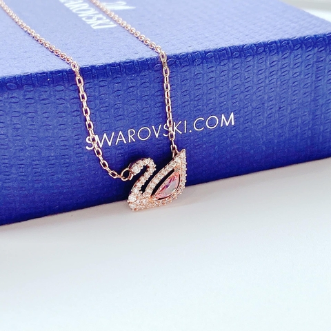 SWAROVSKI Dazzling Swan necklace (Swan, Pink, Rose gold-tone plated) - Dây cổ, dây chuyền SWAROVSKI - JEWELRY NECKLACE