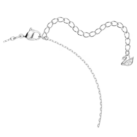 SWAROVSKI Dextera necklace (Pavé, Intertwined circles, Blue, Rhodium plated) - Dây cổ, dây chuyền lồng tròn pha lê xanh, trắng - JEWELRY NECKLACE