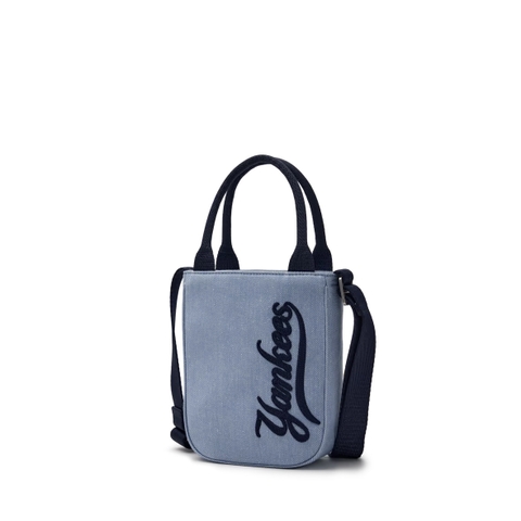 Túi MLB Varsity Cursive Denim Mini Cross Bag Yankees Blue - Túi đeo chéo màu xanh, có quai xách