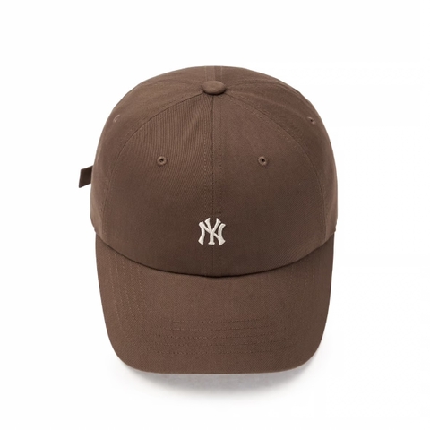 MLB Nano Logo Unstructured Ball Cap NY NEWYORK Brown - Mũ lưỡi trai, nón kết màu nâu chữ NY
