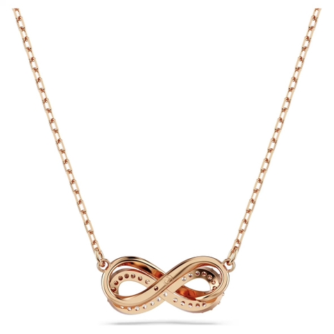 SWAROVSKI Hyperbola pendant (Pavé, Infinity, White, Rose gold-tone plated) - Dây cổ, dây chuyền hình vô cực - JEWELRY NECKLACE