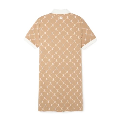Váy MLB Women's Diamond Monogram B BOSTON DRESS POLO BEIGE
